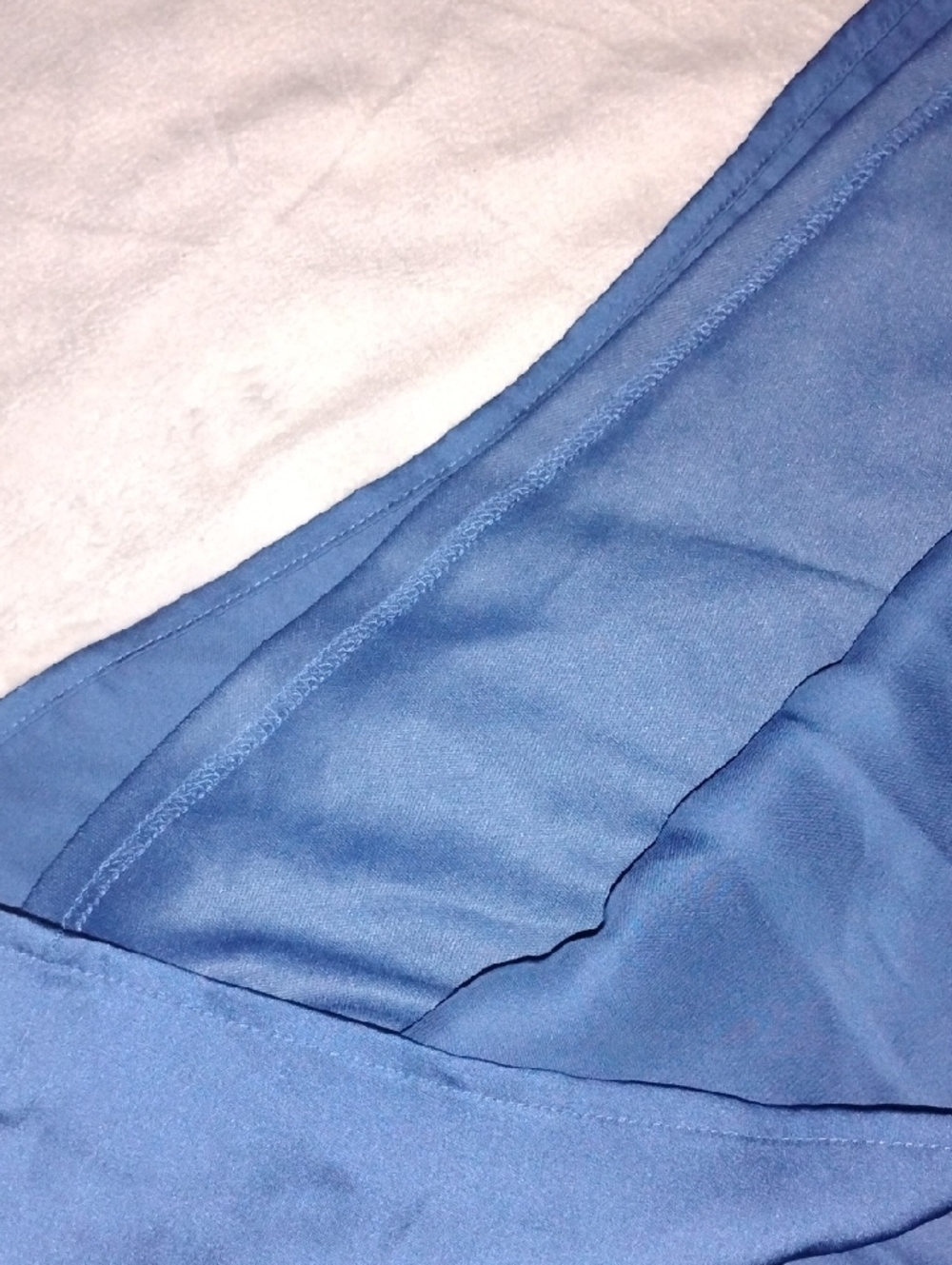 Blue Lace-Top Cap Sleeve Dress-Size 6 - Picture 9 of 16